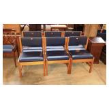 Six. chairs. This End Up style with blue