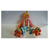 Paper mache clown figure - 15 x 14 x 10