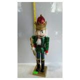 Nutcracker - King with green sequin jacket, 15"