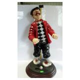 Golfer statue, 14" diameter by 29" tall, missing