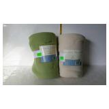 Two fleece lap throws, new