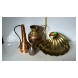 Home decor metal ware - Brass shell dish, copper