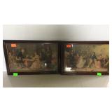 Pair of Victorian scene pictures 16x11