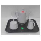 White tea set