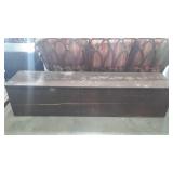 Long wooden storage box / window seat, measures