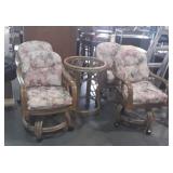 Sun room patio set, includes four chairs and