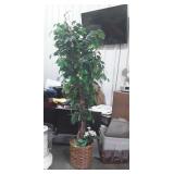 Artificial plant with Christmas lights, measures