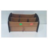 Desk organizer with bottom drawer - 16 x 9 x 9
