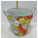 Wilson chrome bucket with 48 practice plastic