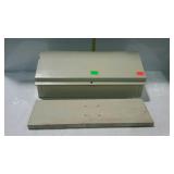 Metal storage box with lid 18 x 8 x 7, includes