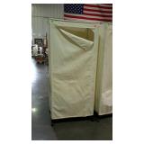 Portable clothing closet. Metal frame with