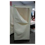 Portable clothing closet. Metal frame with