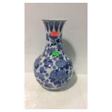 Blue and white vase 15in tall
