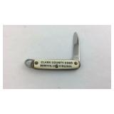Keychain letter opener, Clarke County Esso,