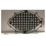 Metal tray measures 25" x 17"