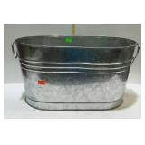 Galvanized bucket with handles, 23 x 13 x 12,