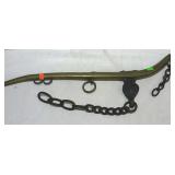 Single brass covered horse hame