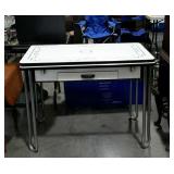 Kitchen table - black & white porcelain top with