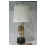 Table lamp with cloth shade - 37" tall