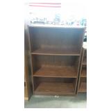Wooden book shelf, measures 30 inches long, by 12