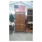 Storage cabinet is missing back measures 34