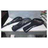 Three tennis rackets