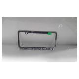 Color filled classic license plate cover