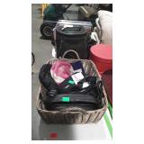 Group lot of bags and a cooler