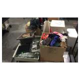 Skid lot of misc, grill burner parts, box with