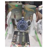 Household decor, 2 wastebasket with lighthouse