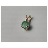 10KT Yellow Gold Emerald Pendant