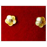 14KT Yellow Gold 2 Diamonds 0.024ct Mother of