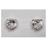 14KT White Gold Cubic Zircon 10KT Yellow Back