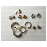 Sterling Silver 7 pairs Earrings