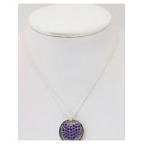 Sterling Silver Hot Diamond Heart Shaped Pendant