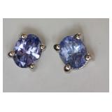 Sterling Silver Tanzanite Earrings