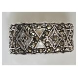 Sterling Silver Marcascite Ring size 7.5