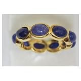 Sterling Silver Tanzanite Band Ring size 6