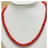 Poly Coral Necklace with Magnetic  Clasp