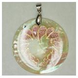 Sterling Silver Mother of Pearl Pendant  with