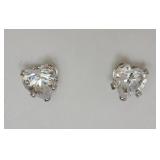 14kt White Gold Cubic Zirconia Earrings