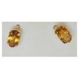 10kt Yellow Gold Citrine Earrings