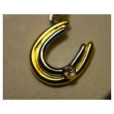 Sterling Silver Rhodium Plated Two-Toned Diamond