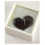 2 Genuine Canadian Ammolite Tear Shaped Pieces