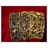 Sterling Silver Marasite Set of 3 Rings