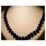 Sterling Silver Lapis Lazuli Bead Necklace