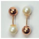 Sterling Silver Rose Gold Plated Fresh Water