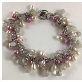 Sterling Silver Bracelet w/ Fresh Water Pearl &