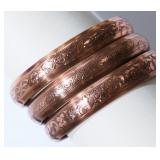 Set of 3 Copper Bangle