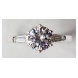 Sterling Silver Cubic Zirconia Ring, size 8